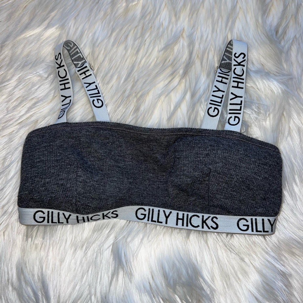 Gilly Hicks by Hollister Ribbed Bralette Size XS Dark Gray